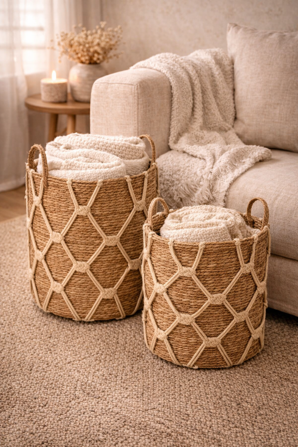 SET DE CESTAS TEJIDAS